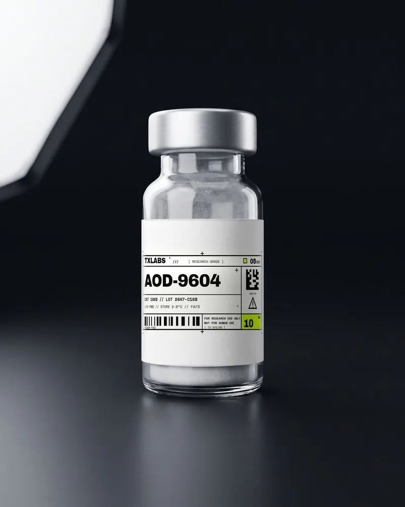 AOD9604 research peptide vial