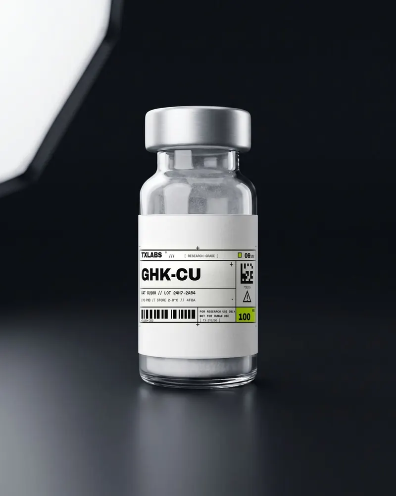 GHK-CU research peptide vial
